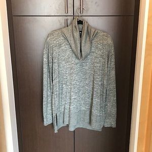 Heather Green Cowl Neck Sweater